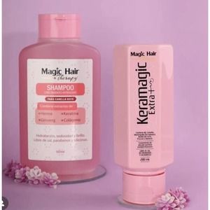 Magic Hair Therapy Cabello Seco Shampoo y Magic hair Keramagic Extra+Rosada/Pink
